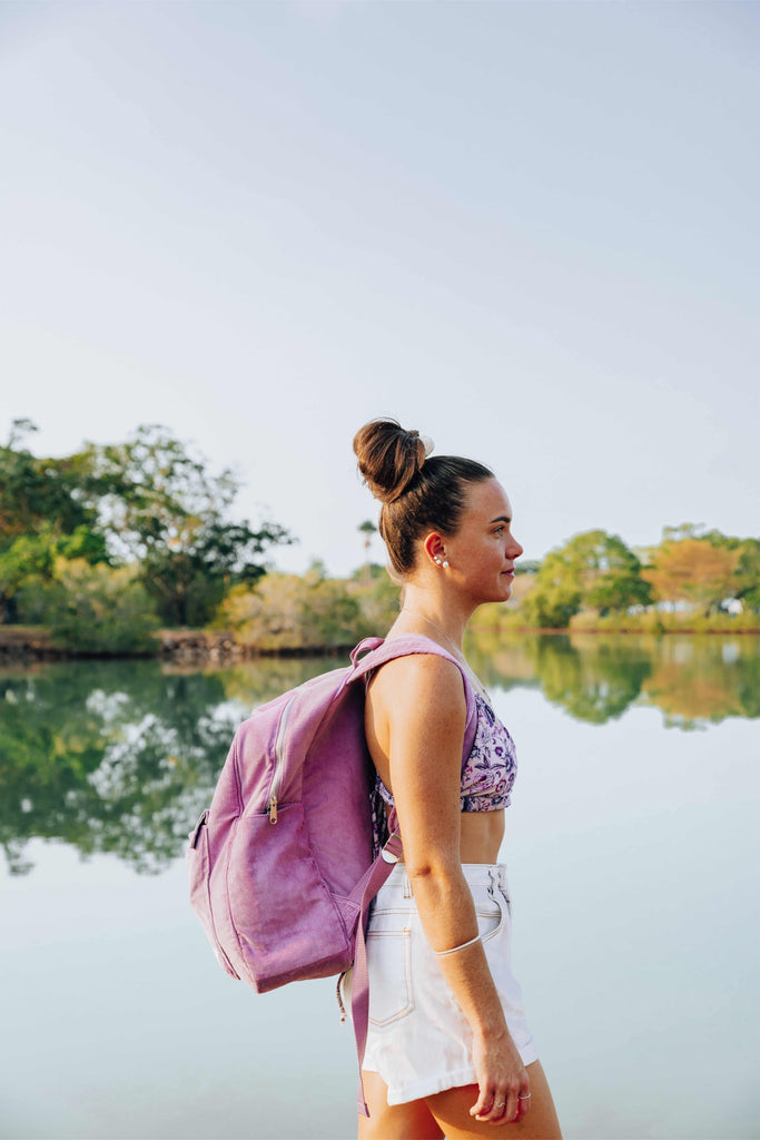 A backpack with plenty of pockets to help organise everything you need in a day. From baby bag to work bag, this versatile and casual style backpack will become your everyday essential.