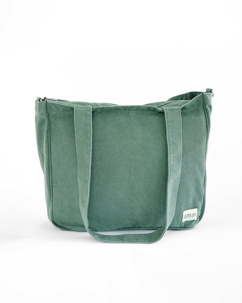 Larger version of the bestselling everyday zip top pocket tote, with six internal pockets, in a versatile and casual style. Large enough to fit a laptop, lunchbag or large water bottle, it makes the perfect bag for work or study, or the ultimate mumbag.
